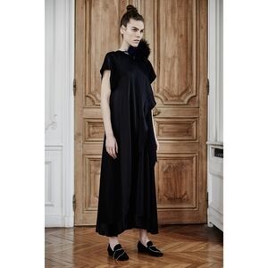 Ellery Long Black Two Way Crepe Maxi Dress